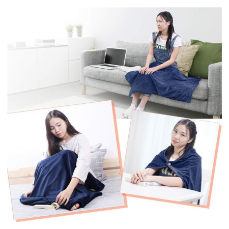 Patura - Șal albastru cu sursa de incalzire incarcare USB [5]