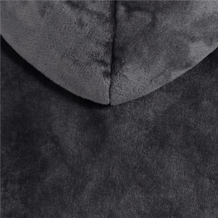 Patura tip hanorac, cu maneci, gluga si buzunare, material plus, marime universala, grafit [5]