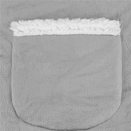 Patura tip hanorac, cu maneci, gluga si buzunare, material plus, marime universala, gri [9]