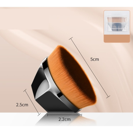 Pensula kabuki plata pentru fond de ten, , negru [3]