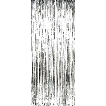 ✨TOATE PRODUSELE✨ - Perdea Franjurata, , Model Decor Petrecere, pentru Fundal de Poze, Amenajare Colorata a Petrecerii, Dimensiune 100x200 cm, Argintiu