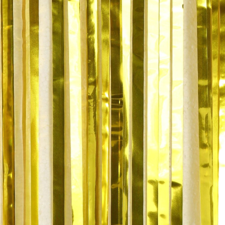 Perdea Franjurata, , Model Decor Petrecere, pentru Fundal de Poze, Amenajare Colorata a Petrecerii, Dimensiune 100x200 cm, Gold [2]