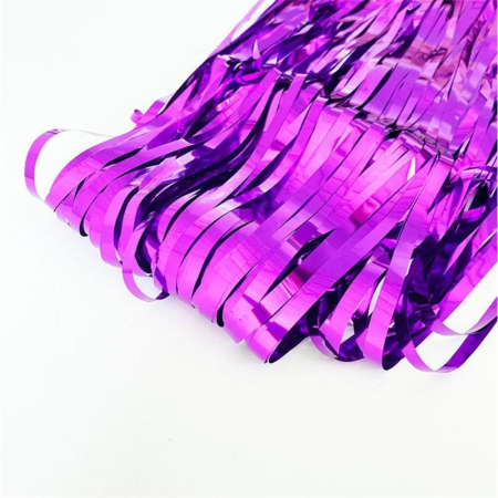 Perdea Franjurata, , Model Decor Petrecere, pentru Fundal de Poze, Amenajare Colorata a Petrecerii, Dimensiune 100x200 cm, Mov Deschis [6]