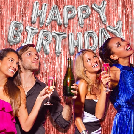 Perdea Franjurata, , Model Decor Petrecere, pentru Fundal de Poze, Amenajare Colorata a Petrecerii, Dimensiune 100x200 cm, Rose Gold [1]