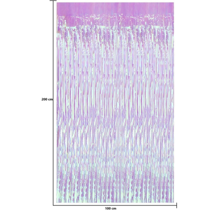 Perdea Franjurata, , Model Decor Petrecere, pentru Fundal de Poze, Amenajare Colorata a Petrecerii, Dimensiune 100x200 cm, Roz [1]