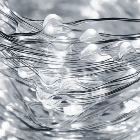 Perdea luminoasa 300 LED-uri, 3m, pentru interior/exterior, telecomanda, iluminare alba [7]