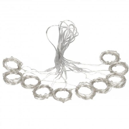 Perdea luminoasa 300 LED-uri, 3m, pentru interior/exterior, telecomanda, iluminare alba [4]