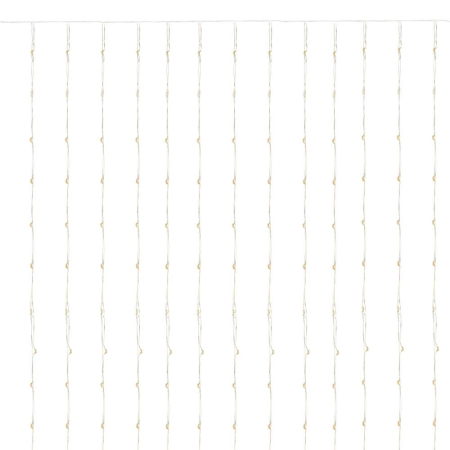 Perdea luminoasa 300 LED-uri, 3m, pentru interior/exterior, telecomanda, iluminare galbena [1]