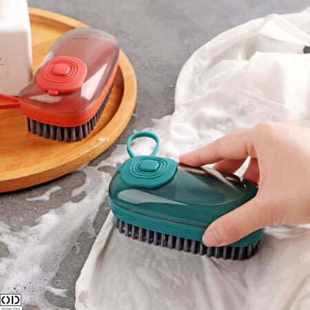 Perie cu Recipient pentru Detergent si Solutii de Curatat pentru Spalat Covoare, Haine si Suprafete Multiple [2]