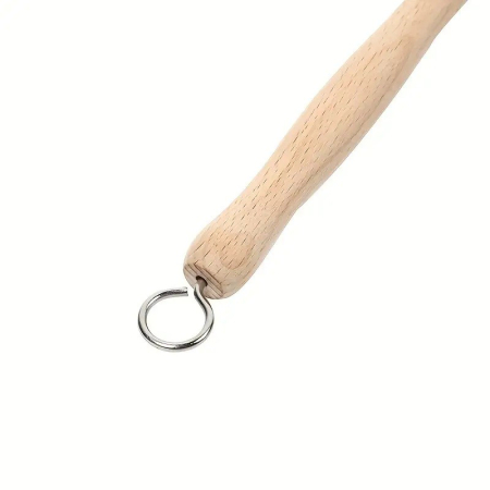 Perie de Curatat Vase si Alimente, , din Lemn de Fag cu Coada, 24 x 5.8 cm, Perie din Sisal, Crem [4]