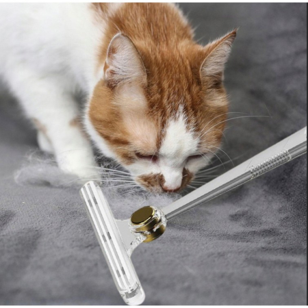 Perie de Indepartare a Scamelor, , pentru Haine si Par de Animale, cu Doua Fete, Manual, Multifunctional, 12x14.5 cm, Accesoriu pentru Casa, Alb [6]