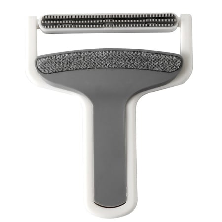 ✨TOATE PRODUSELE✨ - Perie de Indepartarea a Parului si Scamelor, , 12 x 15 cm, Maner Confortabil, Alb/Gri