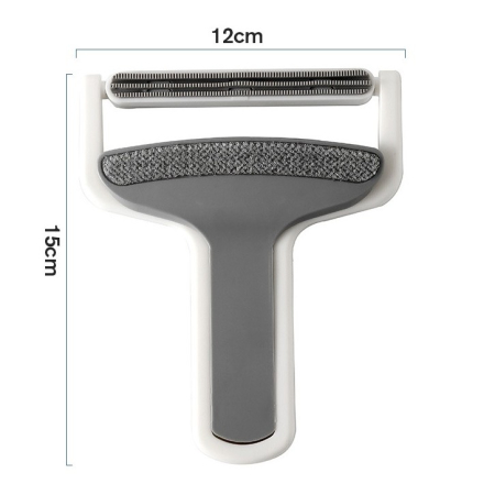 Perie de Indepartarea a Parului si Scamelor, , 12 x 15 cm, Maner Confortabil, Alb/Gri [6]