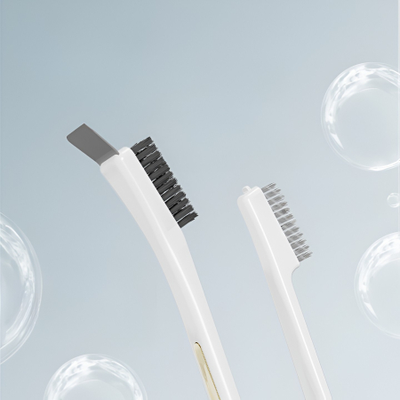 Perie de Sarma pentru Bucatarie, , din Doua Bucati, Maner Lung cu Gaura de Prindere, Peri din Otel, Anti-Reziduu, Anti-Murdarie, 24.5x2.7x6.7cm, Alb [3]