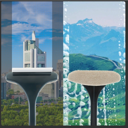 Perie de Spalat si Curatat Geamuri, , pentru Plase si Suprafete Diverse, 46x16x5 cm, Verde-Galben [8]