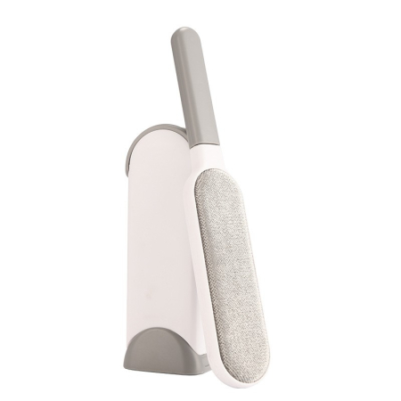 ✨TOATE PRODUSELE✨ - Perie Electrostatica, , Pentru Curatarea Parului de pe Haine si Tapiterii, 2 Fete, Autocuratare, 33 x 7.5 cm, Gri
