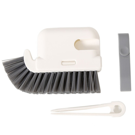 Perie Multifunctionala 3 in 1 de Curatare, , pentru Bucatarie, Vesela, Geamuri, Cap Detasabil, 9x15x2.5 cm, Gri [2]