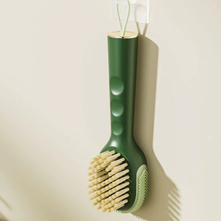 Perie pentru Curatare Incaltaminte cu Recipient pentru Detergent, , Perie Multifunctionala pentru Incaltaminte si Lenjerie, cu Peri Moi, Fara Deteriorare, 22x6x4 cm, Culoare Verde [1]