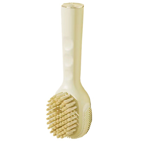 Produse ingrijire incaltaminte - Perie pentru Curatare Incaltaminte cu Recipient pentru Detergent, , Perie Multifunctionala pentru Incaltaminte si Lenjerie, cu Peri Moi, Fara Deteriorare, 22x6x4 cm, Galben