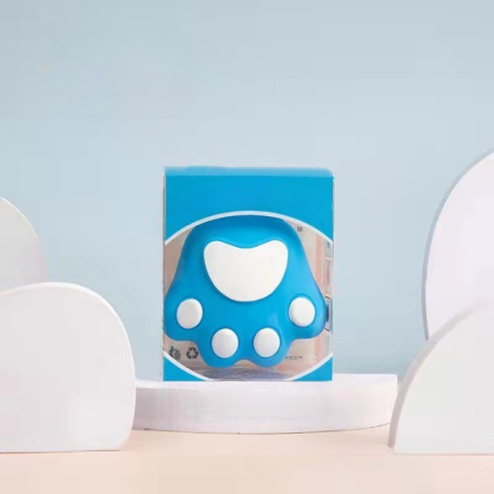 Perie pentru Masajul Scalpului, Perie pentru Sampon, Labuță de Pisică, Dimensiune 7x8 cm, Curatarea si Mentinerea Curata a Parului, Albastru [4]