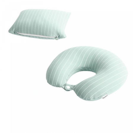 Perna de calatorie, , 2 in 1, cu Particule de Spuma cu Memorie, Verde [4]