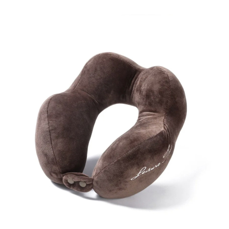 Perna de Calatorie, , Pentru Gat, din Bumbac, cu 4 Cocoase, Ajustabila, Maro [2]