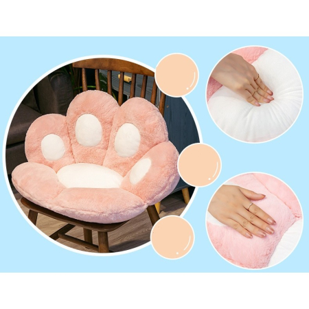 Perna Decorativa, , Model Laba de Pisica, din Plus, pentru Scaun/Canapea/Podea, 80 x 70 cm, Roz [5]