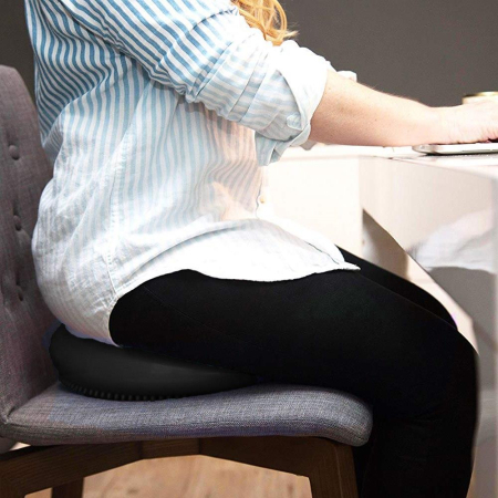 Perna fitness pentru echilibru, diametru 34cm, pompa inclusa, neagra [3]