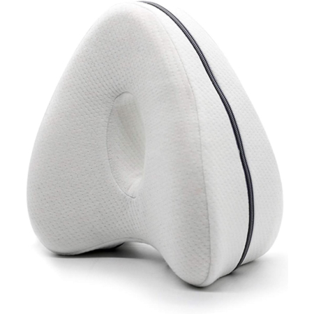 Perna Ortopedica pentru Picioare, , Multifunctionala, Confortabilă, in Forma de Inima, Spuma cu Memorie, Curea Anti-cadere, 25x23x13 cm, Alb [5]