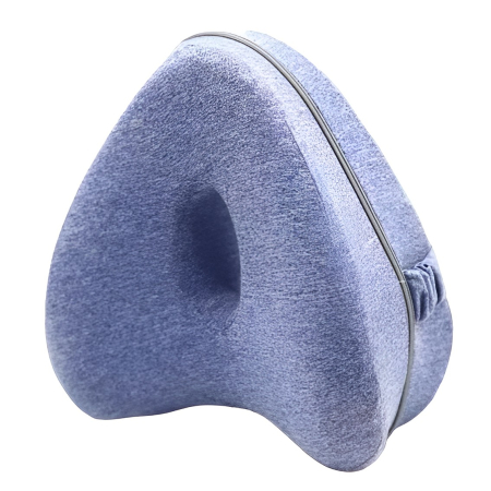 Suporturi ortopedice si orteze - Perna Ortopedica pentru Picioare, , Multifunctionala, Confortabilă, in Forma de Inima, Spuma cu Memorie, Curea Anti-cadere, 25x23x13 cm, Albastru