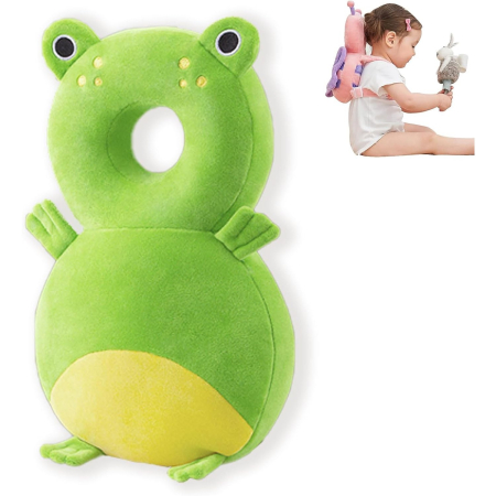 Perna tip Rucsac pentru Protectia Capului, , Tetiera tip Broscuta, pentru Bebelusi, 33x6x19 cm, 180 g, Verde [5]