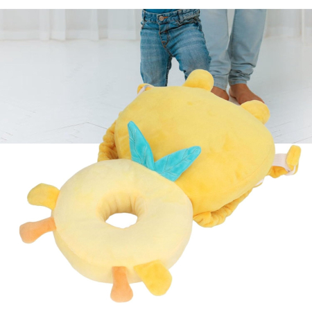 Perna tip Rucsac pentru Protectia Capului, , Tetiera tip Girafa, pentru Bebelusi, 33x6x19 cm, 180 g, Galben [2]