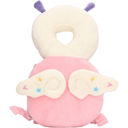 Perne Voiaj, Paturi si Textile - Perna tip Rucsac pentru Protectia Capului, , Tetiera tip Insecta, pentru Bebelusi, 33x6x19 cm, 180 g, Roz