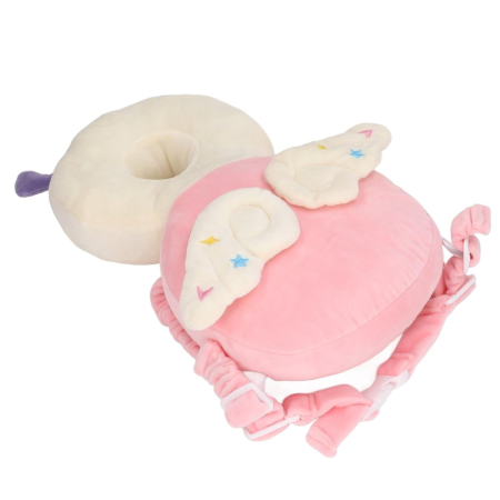 Perna tip Rucsac pentru Protectia Capului, , Tetiera tip Insecta, pentru Bebelusi, 33x6x19 cm, 180 g, Roz [1]