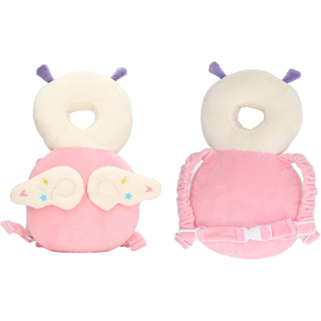 Perna tip Rucsac pentru Protectia Capului, , Tetiera tip Insecta, pentru Bebelusi, 33x6x19 cm, 180 g, Roz [2]