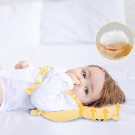 Perna tip Rucsac pentru Protectia Capului, , Tetiera tip Tigru, pentru Bebelusi, 33x6x19 cm, 180 g, Crem [1]