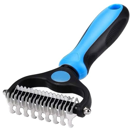 ✨TOATE PRODUSELE✨ - Pieptene pentru Părul de Animale, , Dispozitiv de Îngrijire cu Două Fețe, Îndepărtarea părului, Albastru