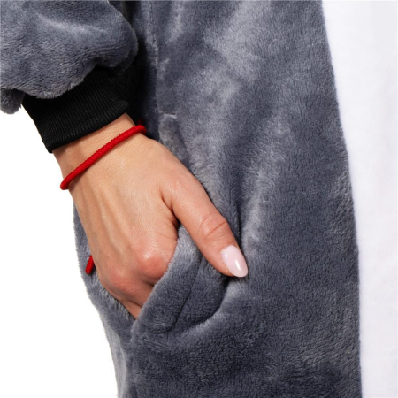 Pijama tip salopeta pentru adulti, model Lemur, marime S [6]