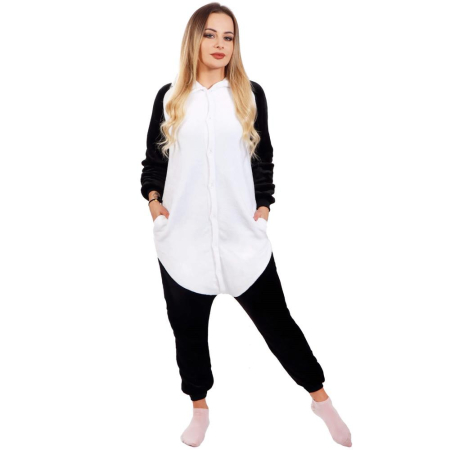 Pijama tip salopeta pentru adulti, model Panda, marime M [11]