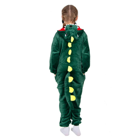 Pijama tip salopeta pentru copii, model Dragon, marime 110-120cm [19]