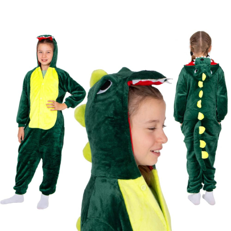 Pijama tip salopeta pentru copii, model Dragon, marime 110-120cm [1]