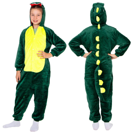 Pijama tip salopeta pentru copii, model Dragon, marime 110-120cm [22]