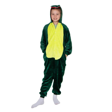 Pijama tip salopeta pentru copii, model Dragon, marime 110-120cm [14]