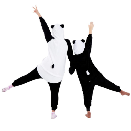 Pijama tip salopeta pentru copii, model panda, marime 125-140cm [28]