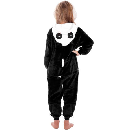 Pijama tip salopeta pentru copii, model panda, marime 125-140cm [26]