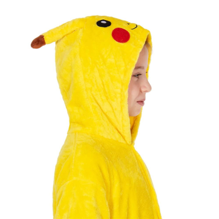 Pijama tip salopeta pentru copii, model Pikachu, marime 120-130 cm [6]