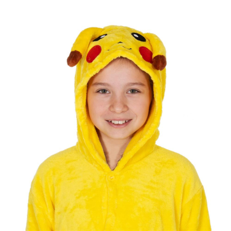 Pijama tip salopeta pentru copii, model Pikachu, marime 120-130 cm [30]