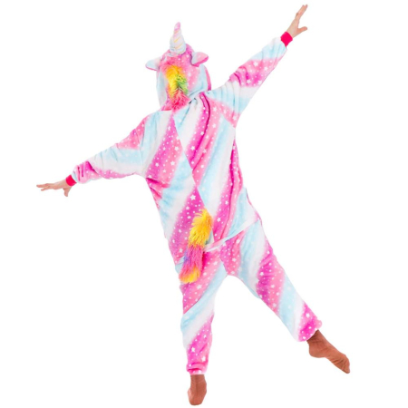 Pijama tip salopeta pentru copii, model unicorn, marime 130-140cm [23]