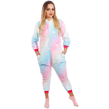 Pijama tip salopeta pentru dama, model unicorn, marime M [30]