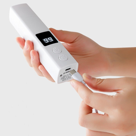 Pila Electrica pentru Animalute de Companie, , Incarcare USB, Laser pentru Joaca, Capac Impotriva Prafului, Display Electronic, 15 x 3 cm, Mai Multe Viteze, Alb [4]